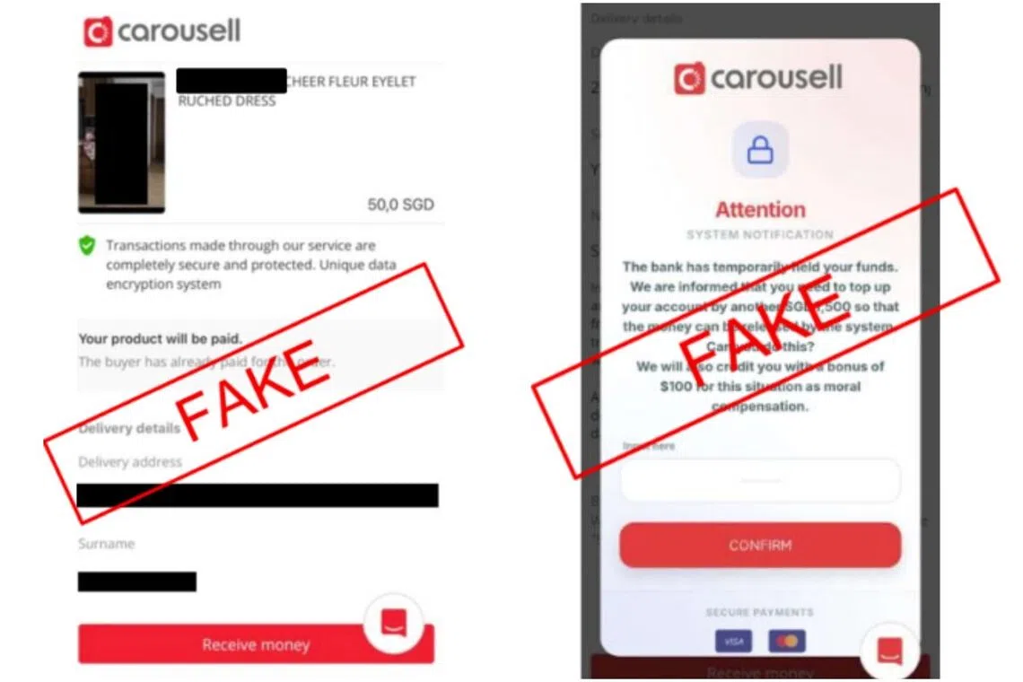 Victims were directed to a fake website mimicking Carousell’s official website, where a chatbot guided them through a supposed bank account verification process to receive payments.