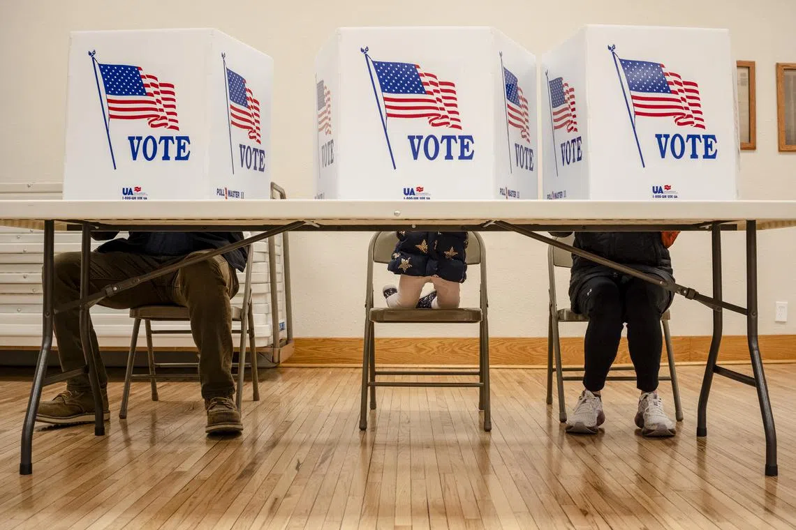 A polling site in Pella, Iowa, during an election held in Nov 7, 2023. 