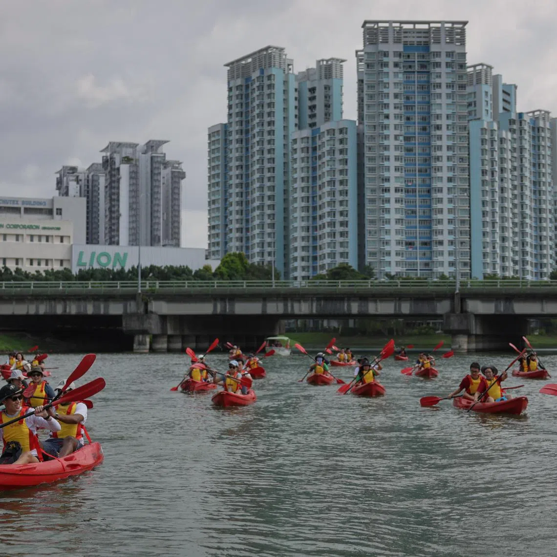 ST20240721_202420000385: Gin Tay/kgkayak/ Keng Gene/
Participants embarked on the Kayak Expedition hosted by URA on July 21, 2024. The participants kayak along Kallang river starting from Kolam Ayer Kayaking Centre to PAssion Wave @ Marina Bay.