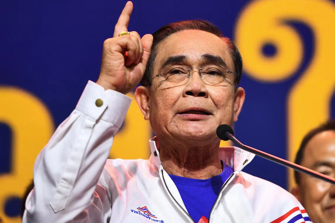 The mere mention of Thailand’s ousted former premier Thaksin Shinawatra prompted Prime Minister Prayut Chan-o-cha to walk out of a news conference on Jan 25, 2023. 