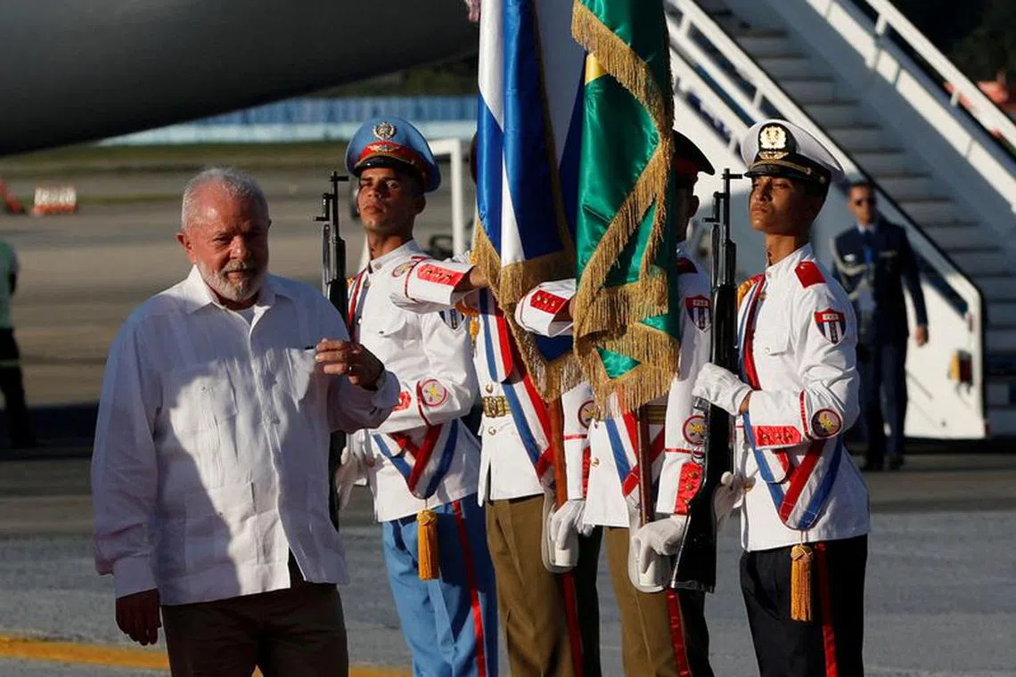 FILE PHOTO: Brazil's President Luiz Inacio Lula da Silva, arrives for the G77+ China summit in Havana, Cuba, September 15, 2023. REUTERS/Alexandre Meneghini/File Photo