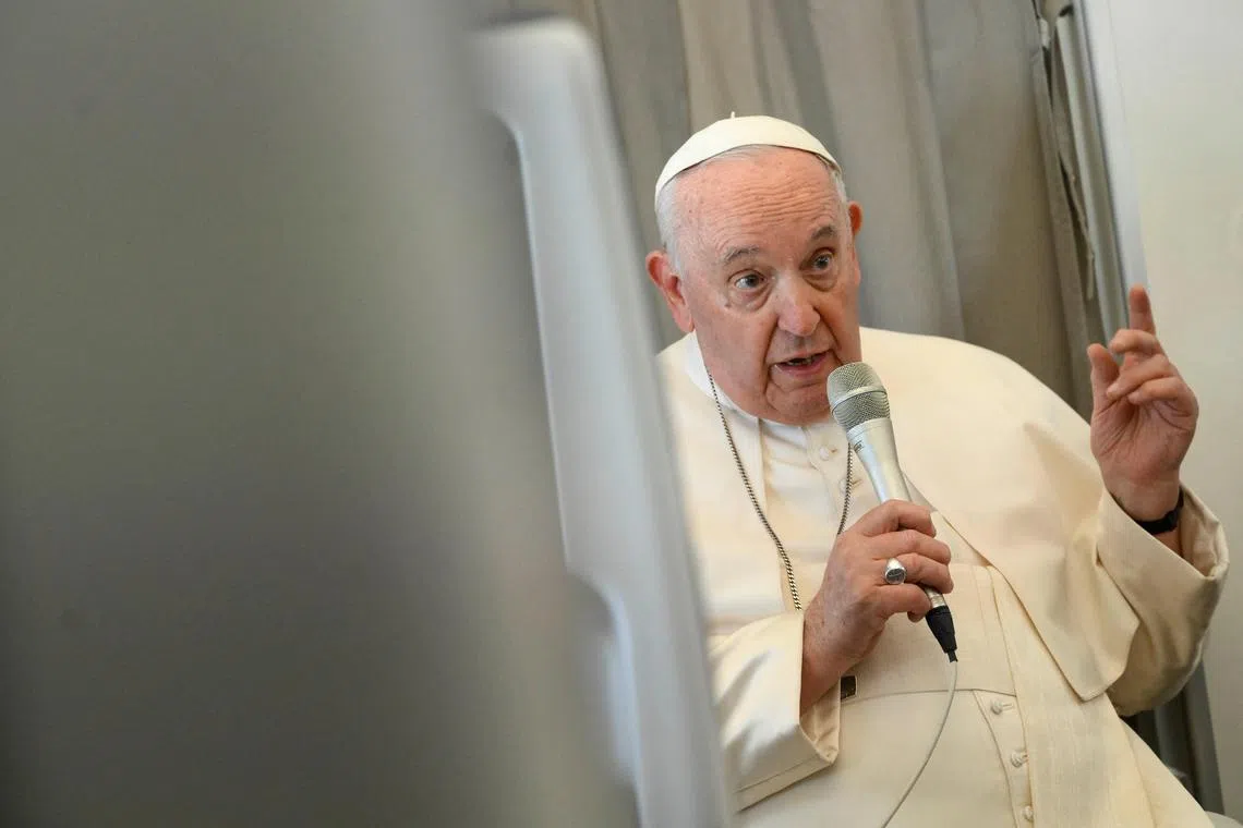 Pope Francis said he could not judge people with same-sex tendencies who are seeking God. 