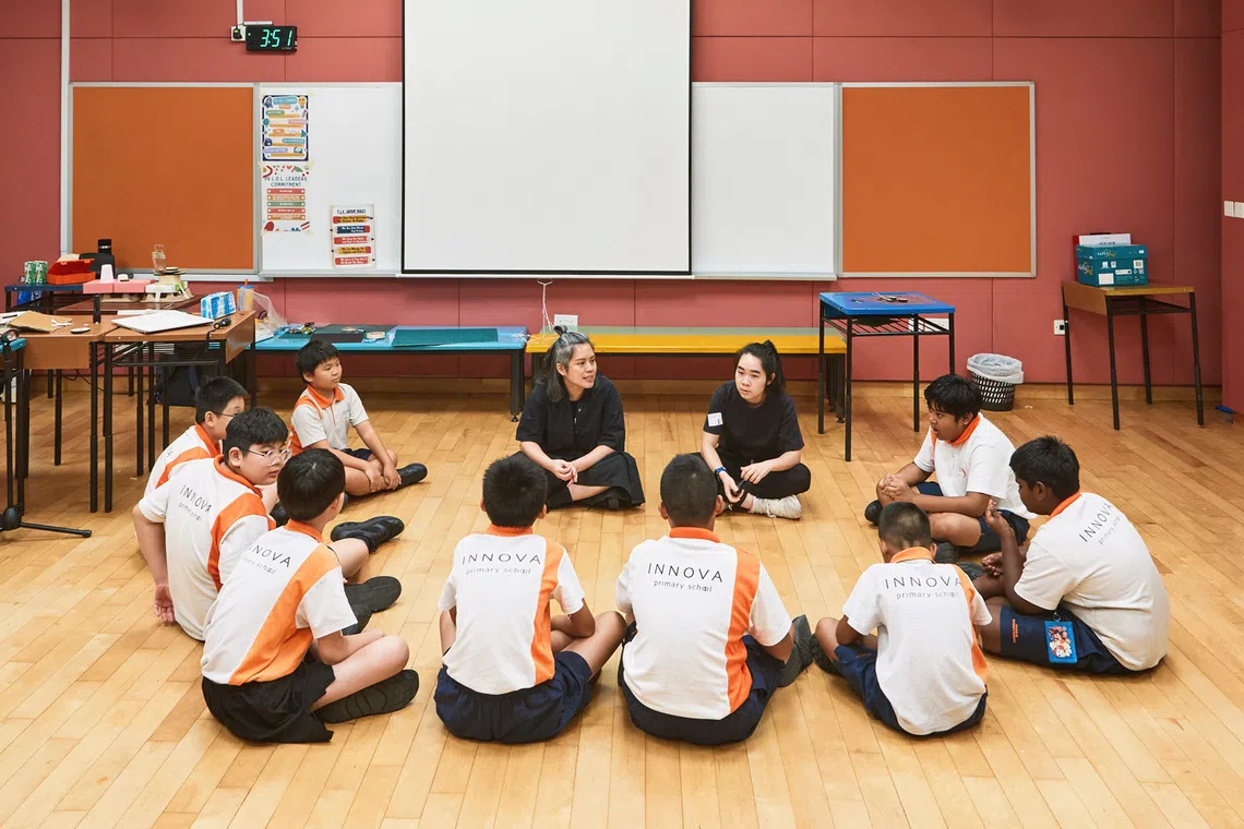 children in classroom
