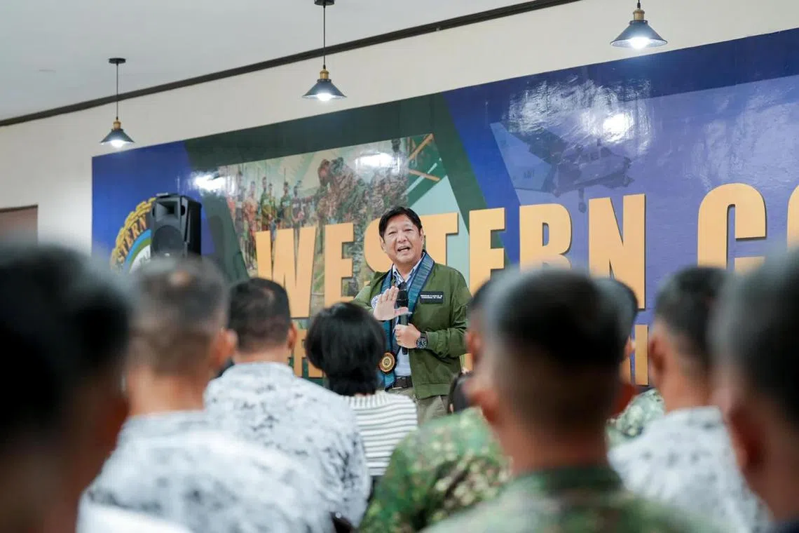 Philippine President Ferdinand Marcos Jr on June 23, 2024 hails Filipino soldiers who exercised restraint during a tense encounter with China Coast Guard personnel at Second Thomas Shoal in the disputed South China Sea a week earlier.
