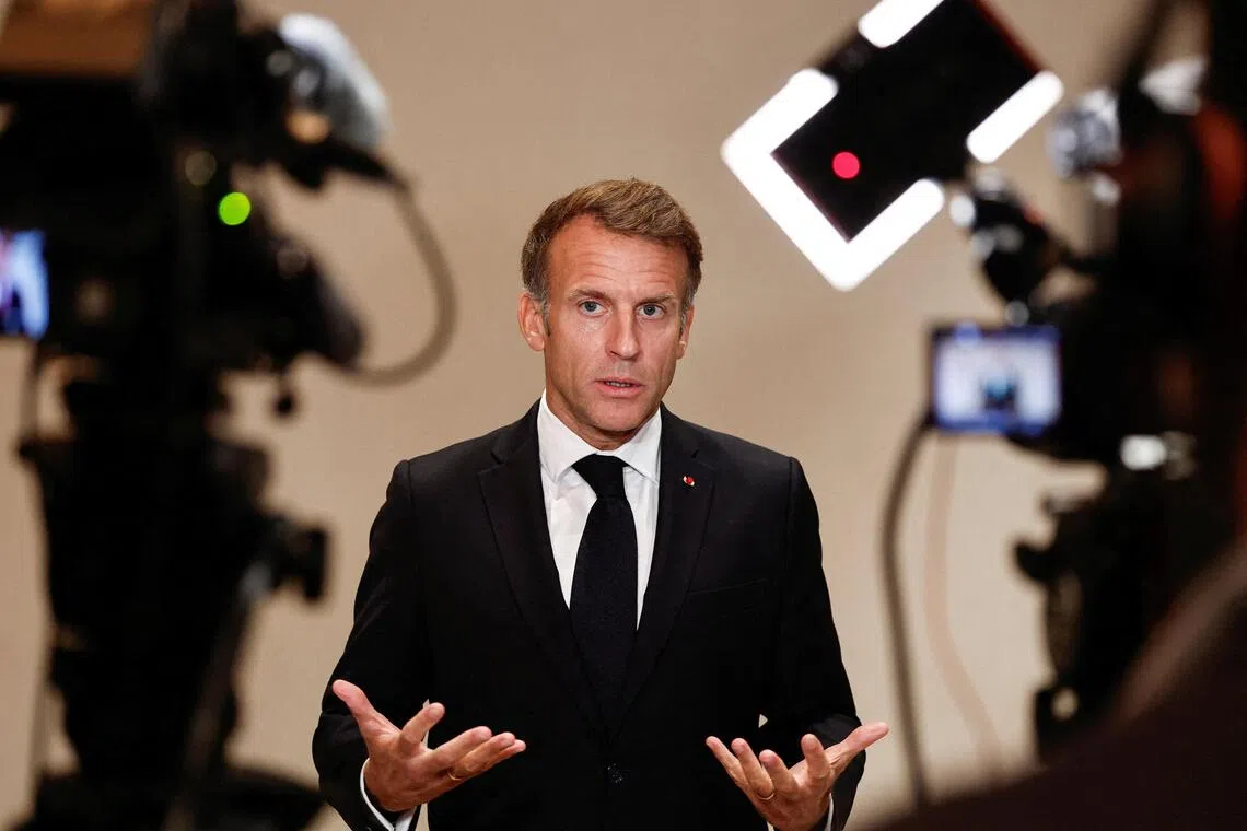 French President Emmanuel Macron said the leaders were taking aim at France in the context of upcoming elections in their countries.