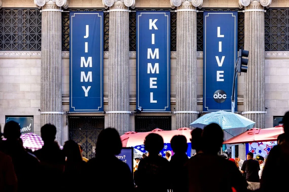 US host Jimmy Kimmel’s late night show was pulled indefinitely by ABC on Sept 17.