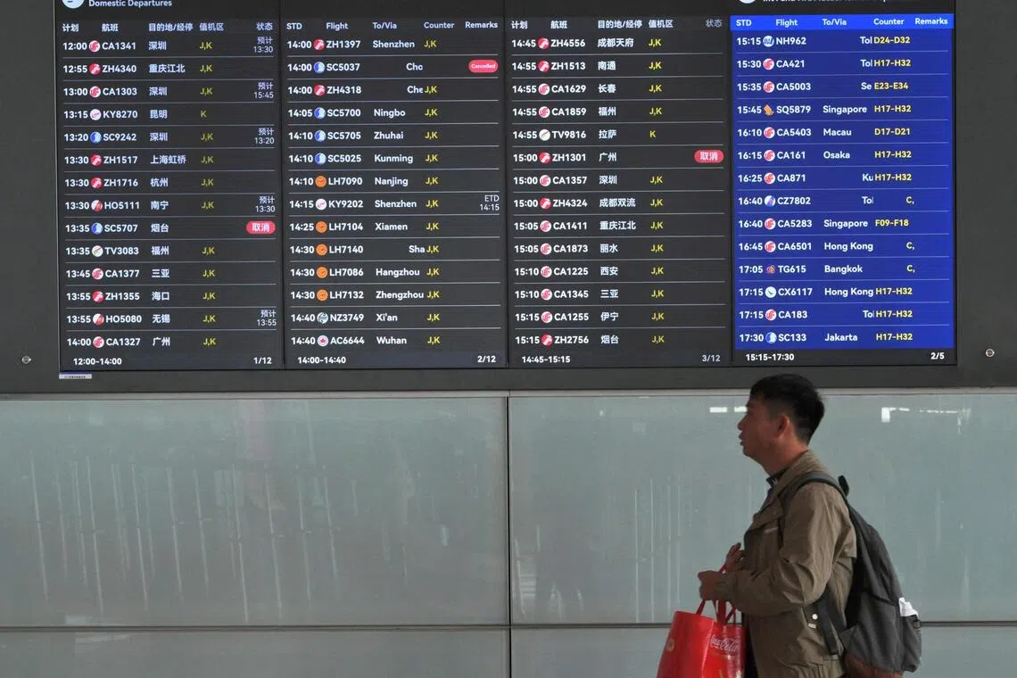 China’s “Big Three”,including China Eastern, China Southern and Air China, have racked up combined losses of 206.4 billion yuan (S$37.7 billion) from 2020 to 2024 due to the pandemic and intensifying domestic competition.