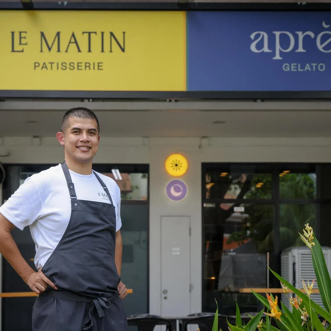 ST20260323_202645600366/hymatin/Hsueh/Jason Quah

Pastry chef Mohamed al-Matin, who is opening a store after taking a break from the industry pictured March 23, 2026. ST PHOTO: JASON QUAH