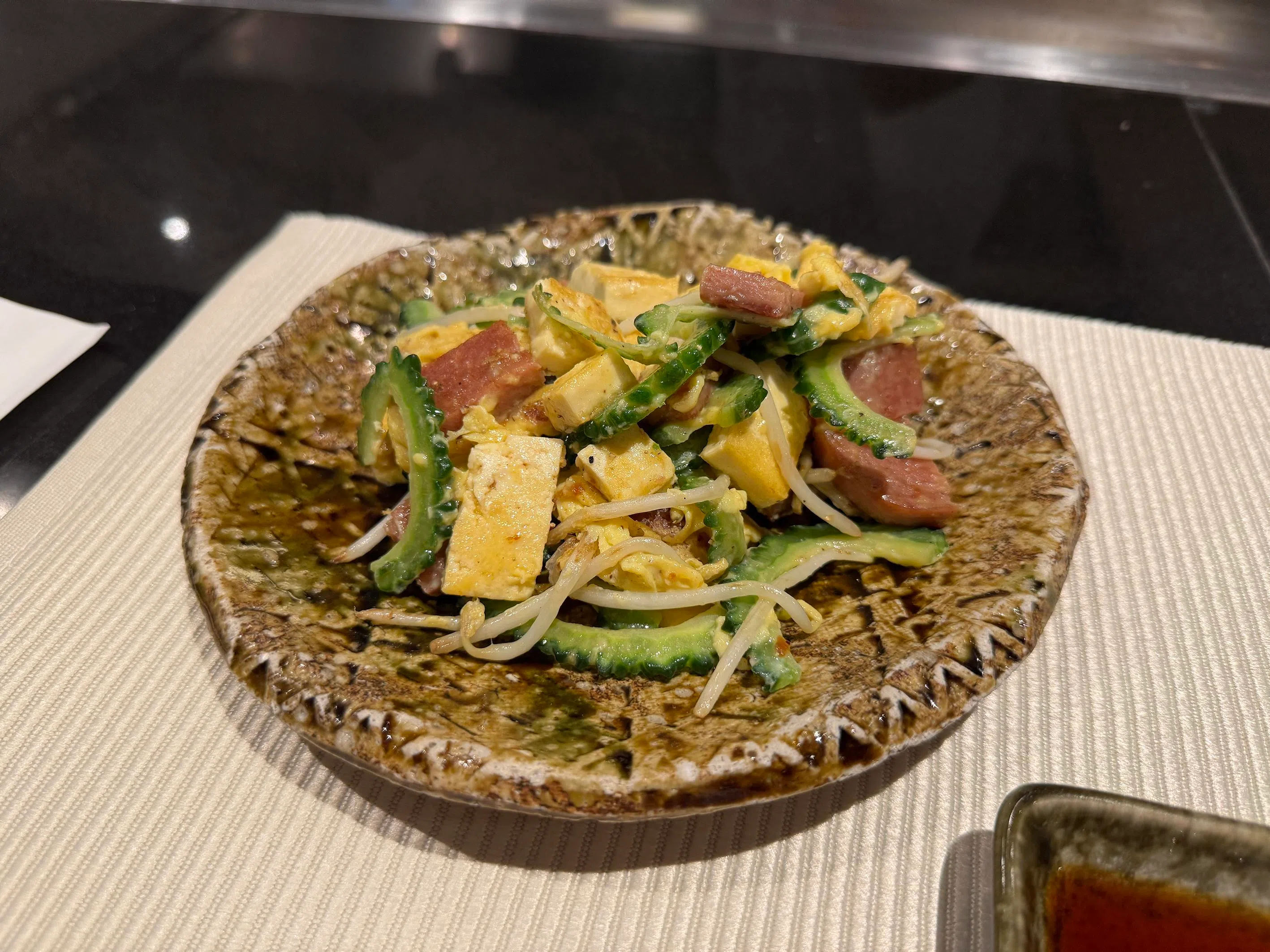 cabaça amarga, Okinawa, culinária, chanpuru, refogado