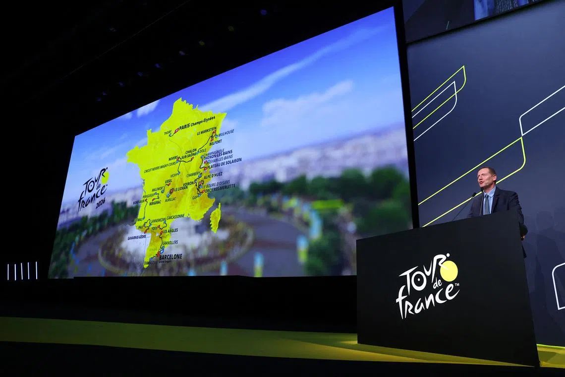 Cycling - Tour de France - 2026 Presentation - Paris, France - October 23, 2025 Tour de France general director Christian Prudhomme during the presentation REUTERS/Gonzalo Fuentes
