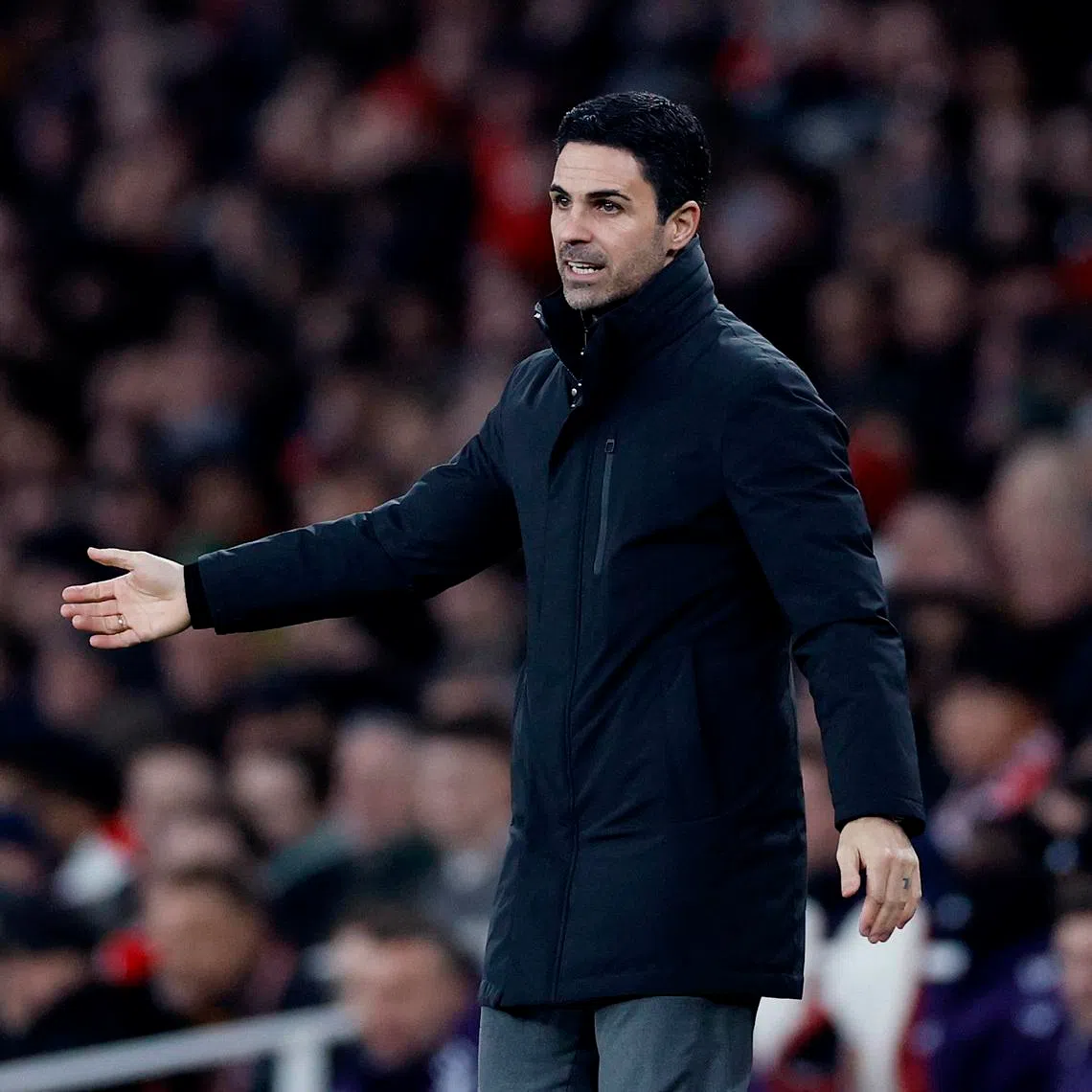 Soccer Football - Premier League - Arsenal v Manchester United - Emirates Stadium, London, Britain - January 25, 2026 Arsenal manager Mikel Arteta Action Images via Reuters/Peter Cziborra