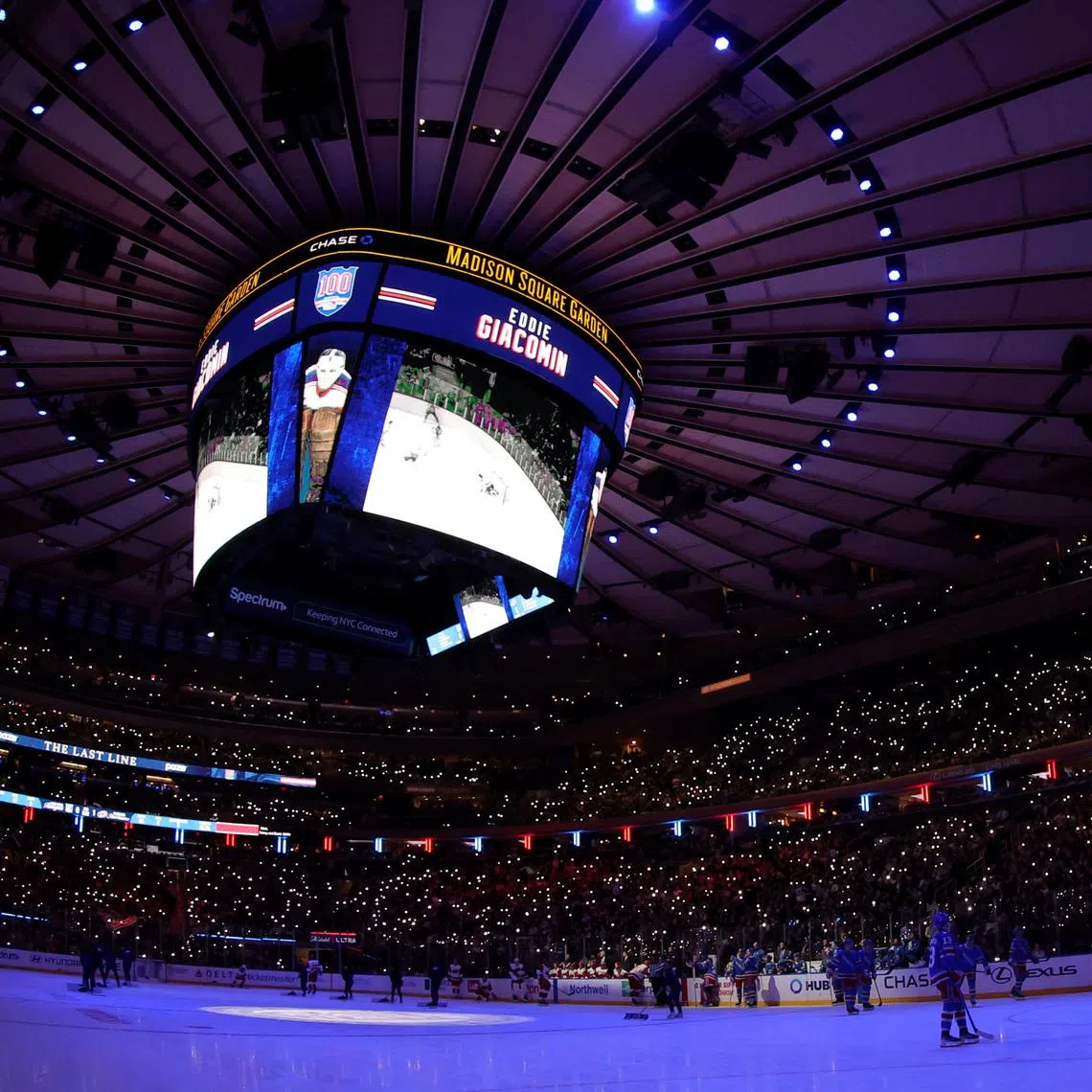 Feb 5, 2026; New York, New York, USA; General view of Madison Square Garden. Mandatory Credit: Brad Penner-Imagn Images