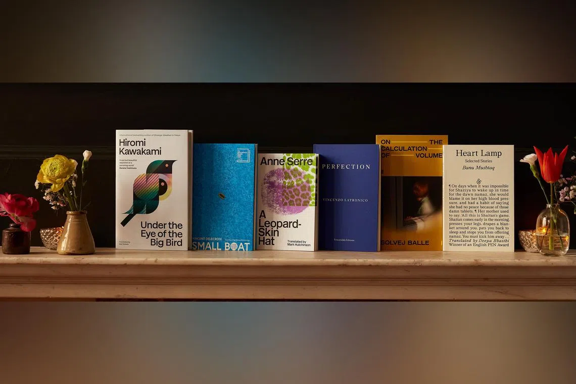 The six titles shortlisted to compete for  International Booker Prize 2025.