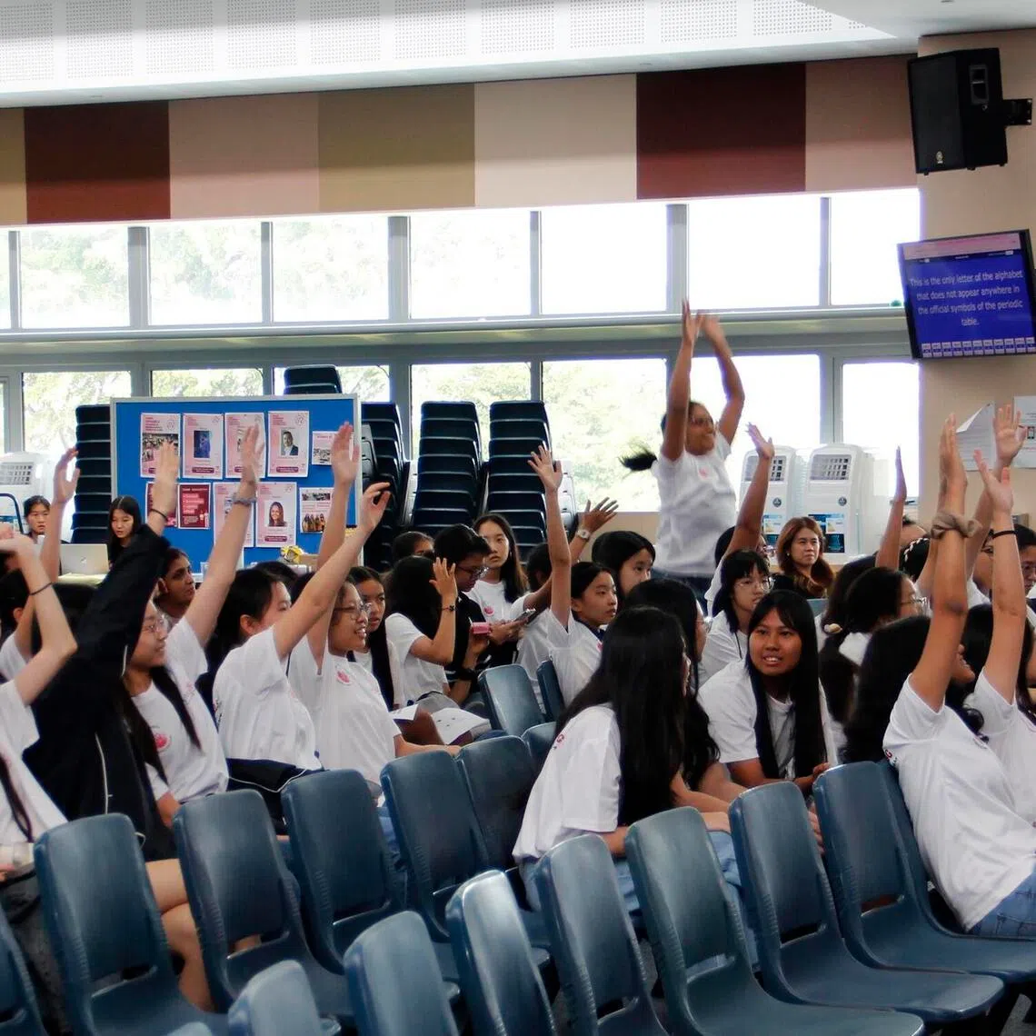 Participants of the INTEGIRLS Science Research Program during their research showcase on Sept 5.