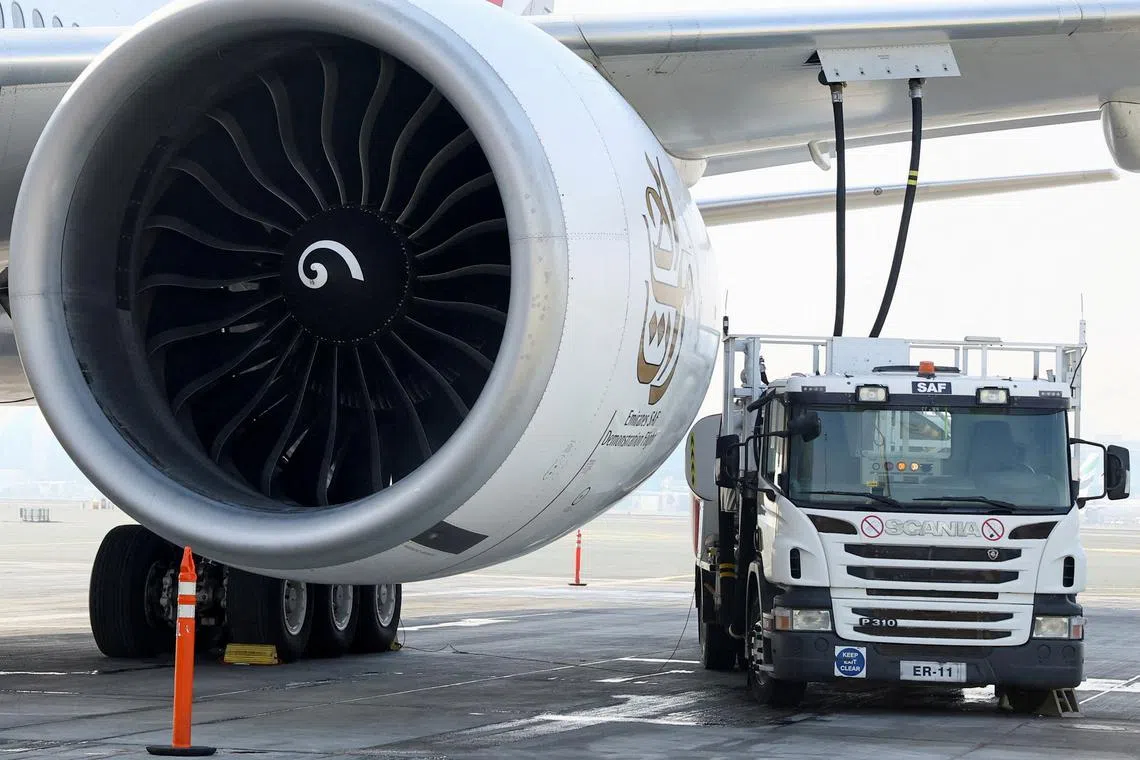A policy proposed is a global credit system for airlines to book and claim the benefit of using renewable fuels.
