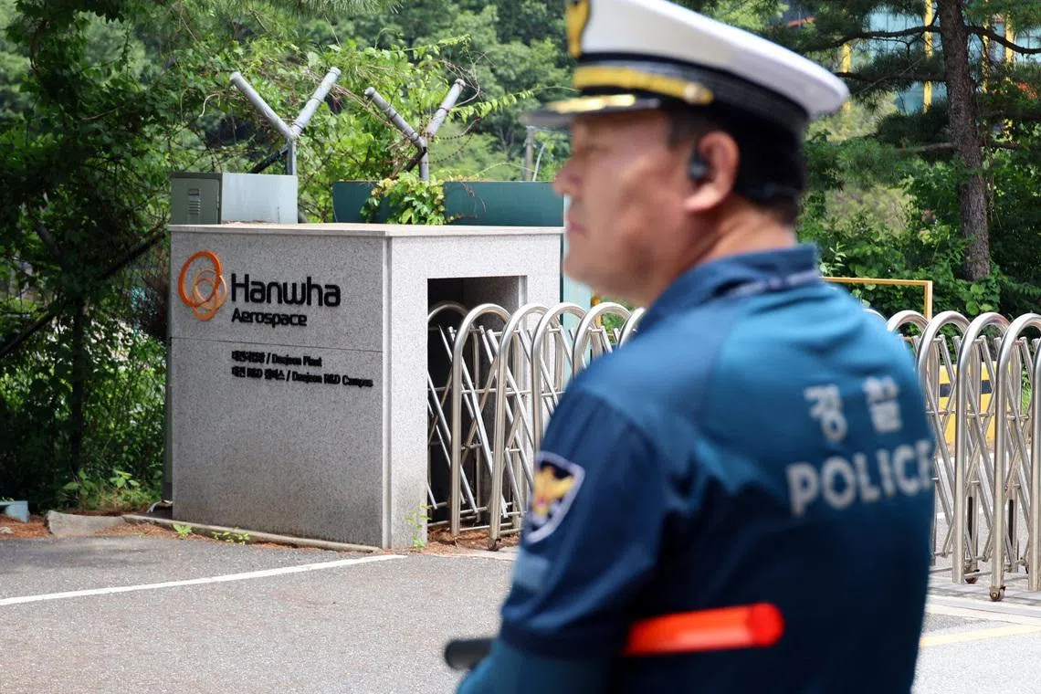 South Korea’s Hanwha Aerospace said the company was investigating the situation.