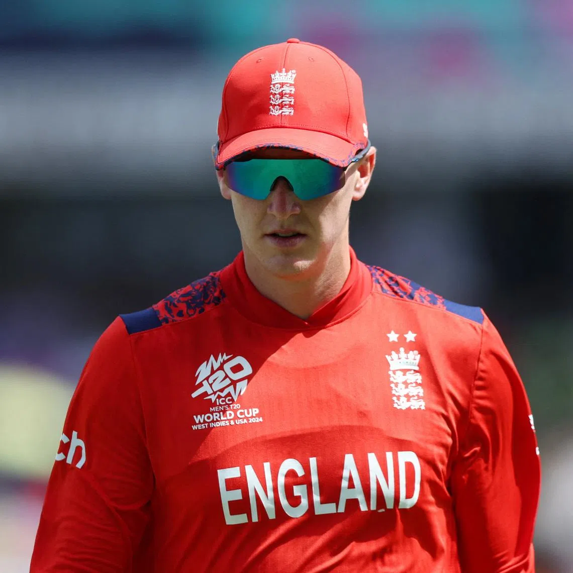 Cricket - ICC T20 World Cup 2024 - Group B - Australia v England - Kensington Oval, Bridgetown, Barbados - June 8, 2024 England's Harry Brook looks on REUTERS/Ash Allen