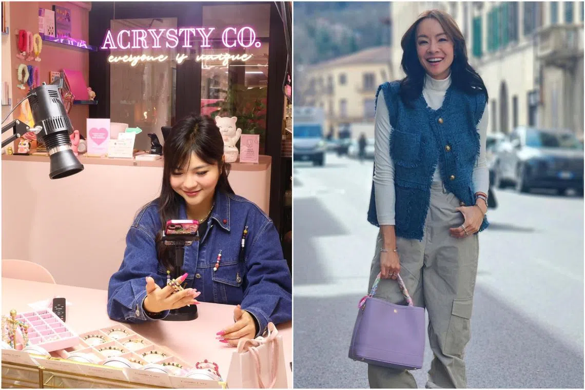 Singaporean fashion and accessories livestreamers Charlene Lim (left) and Jade Seah turned their side hustles into full-time careers.