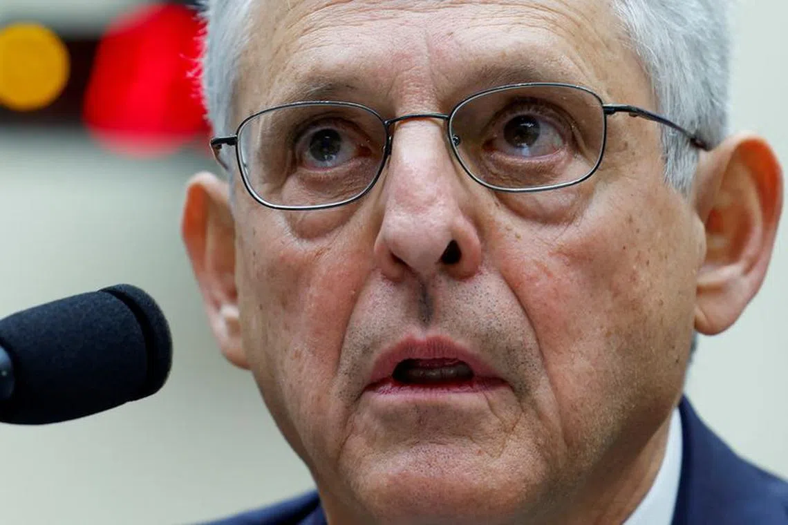 U.S. Attorney General Merrick Garland testifies before a House Judiciary Committee hearing on \"Oversight of the U.S. Department of Justice\" on Capitol Hill in Washington, U.S., September 20, 2023. REUTERS/Evelyn Hockstein/File Photo