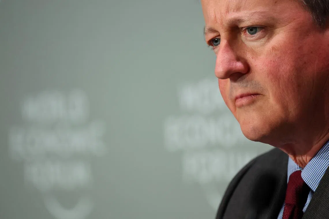 British Foreign Secretary David Cameron attends the 54th annual meeting of the World Economic Forum, in Davos, Switzerland, January 17, 2024. REUTERS/Denis Balibouse/File Photo