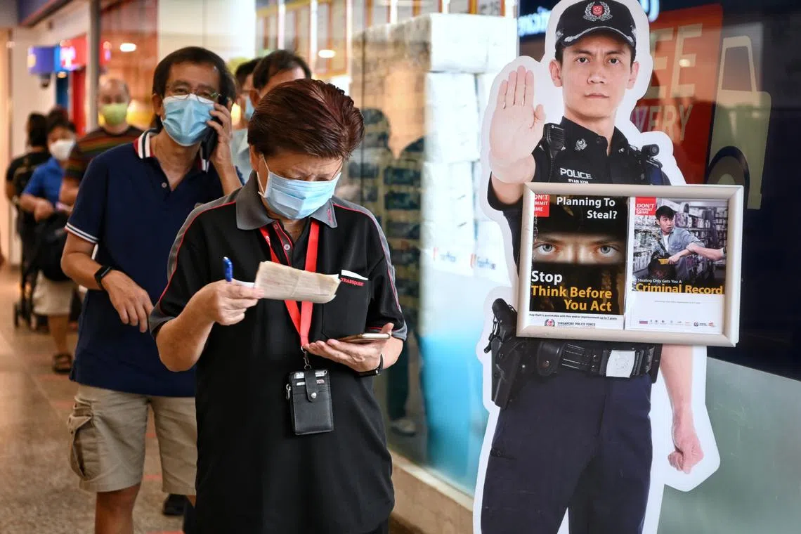 Shop theft accounted for 20.1 per cent, or 2,027 cases, of total physical crime cases in the first half of 2024.