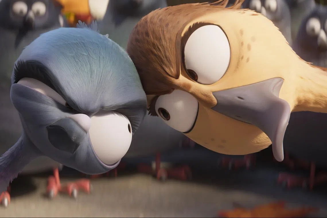 Awkwafina (left) and Elizabeth Banks in Migration.