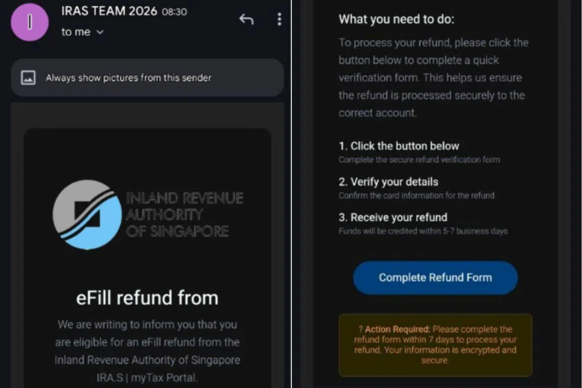 Victims would receive unsolicited emails saying that they were eligible for tax refunds.