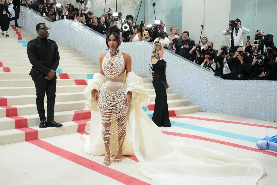 Kim Kardashian at the Metropolitan Museum of Art's Costume Institute benefit gala in New York, May 1, 2023. (Jutharat Pinyodoonyachet/The New York Times)