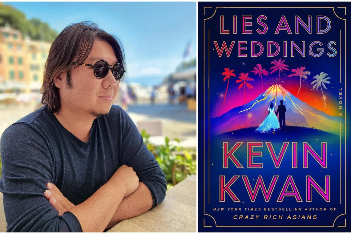 Lies And Weddings by Kevin Kwan opens on the cusp of a spring wedding in Hawaii.