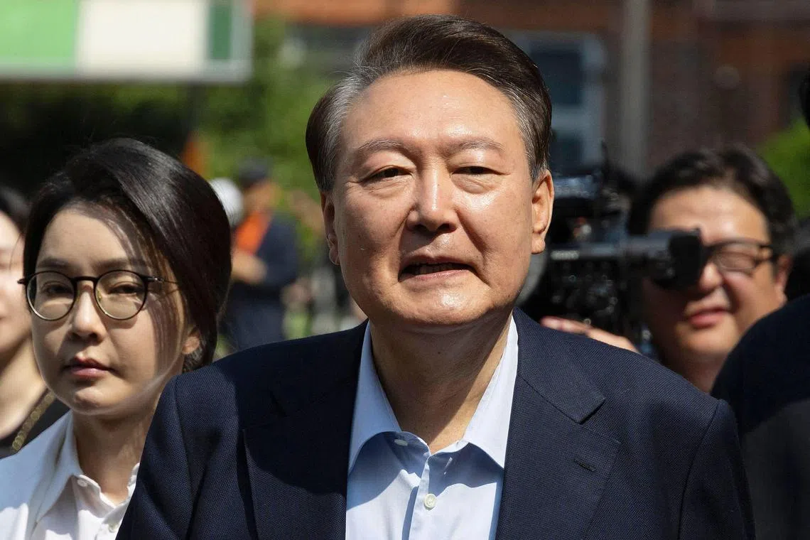 Former President Yoon Suk Yeol was arrested in January after resisting authorities trying to take him into custody. 