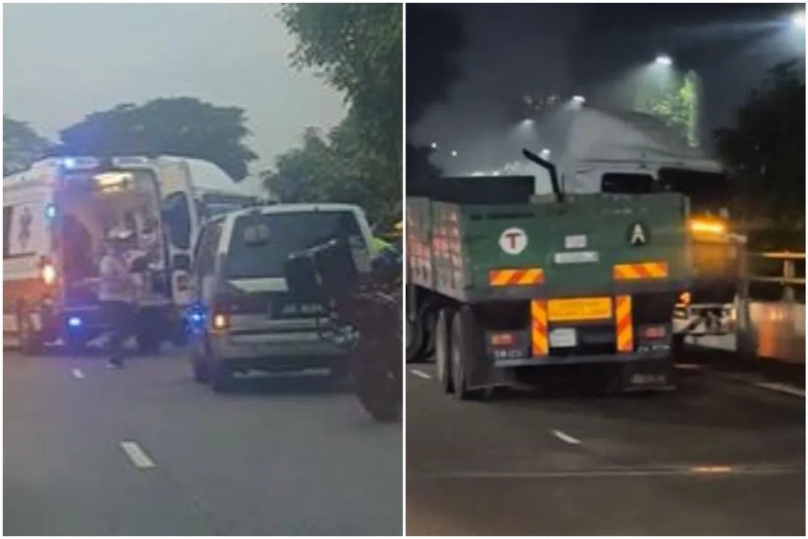 SCDF was alerted to the accident along the BKE towards Woodlands, before Turf Club Avenue exit, at about 6.25pm on Nov 1.