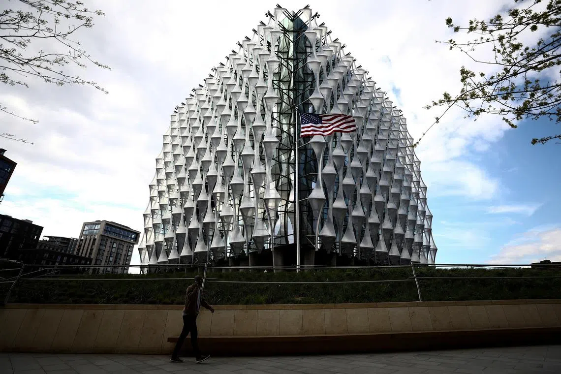 FILE PHOTO: The U.S. Embassy stands in Nine Elms in London, Britain May 1, 2018. REUTERS/Simon Dawson/File Photo