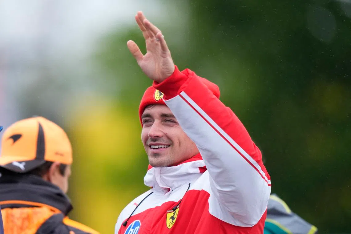 Formula One F1 - Canadian Grand Prix -  Circuit Gilles Villeneuve, Montreal, Quebec, Canada - May 24, 2026 Ferrari's Charles Leclerc during the drivers parade before the race REUTERS/Mathieu Belanger