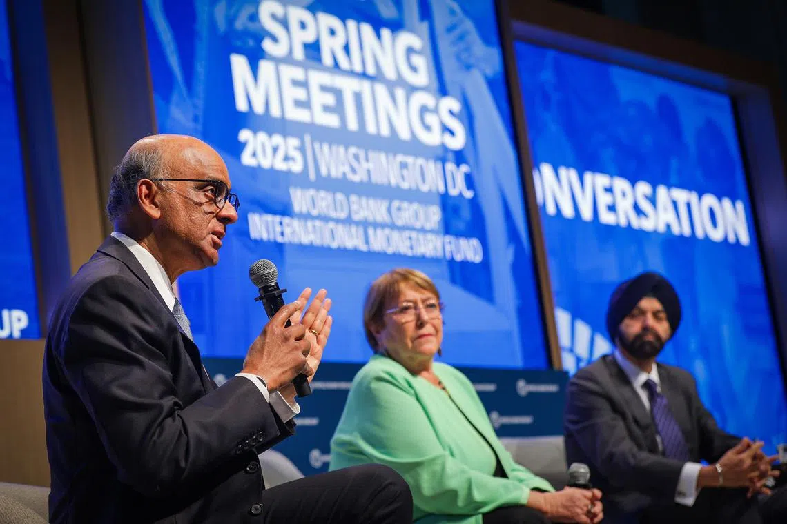 lslwb - There's a real possibility now of adding a billion people to the global middle class," President Tharman Shanmugaratnam said at a World Bank panel on jobs on 22 Apr 2025.

Credit: MDDI