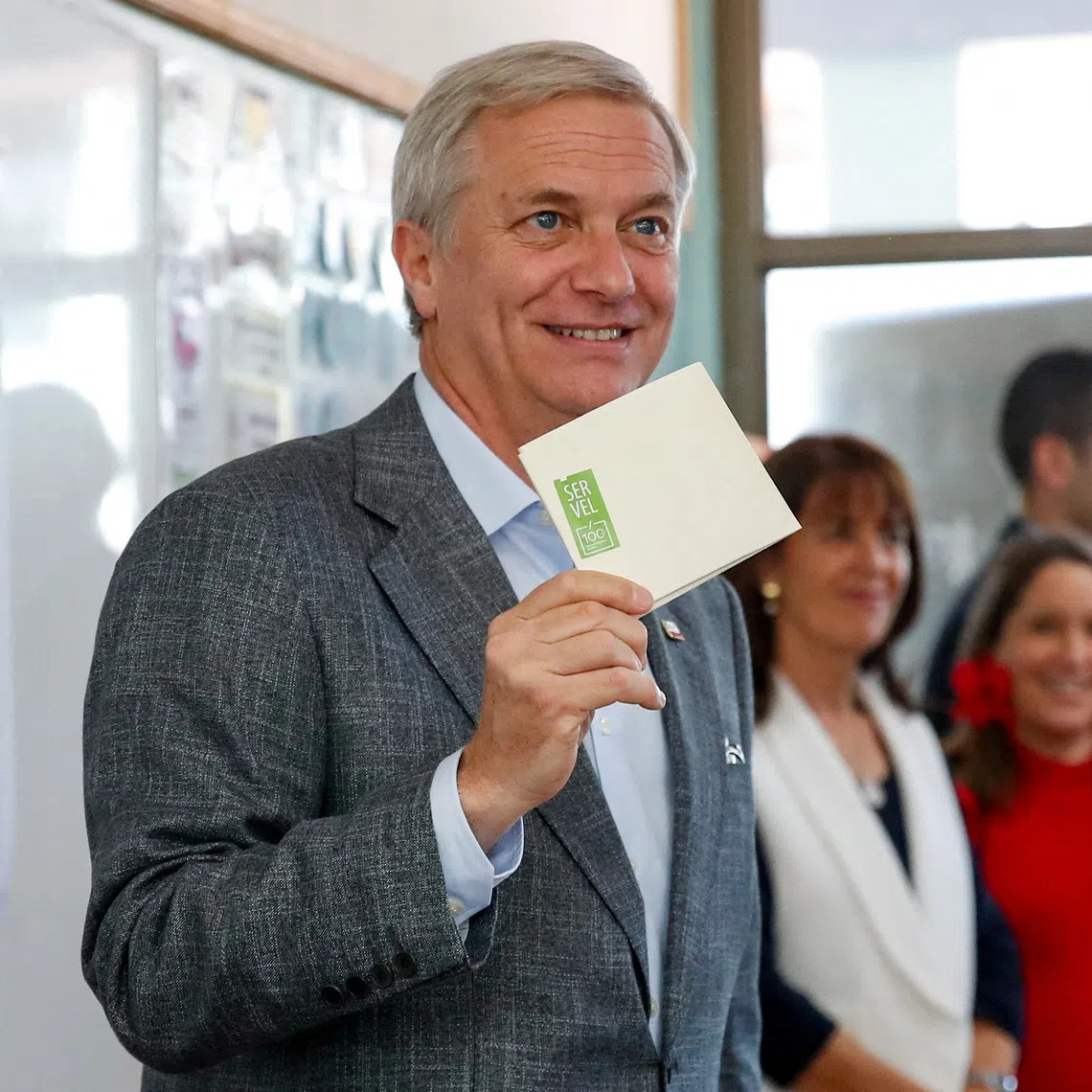 FILE PHOTO: Jose Antonio Kast, presidential candidate of the far-right Republican Party, votes in the presidential election, in Santiago, Chile, November 16, 2025. REUTERS/Rodrigo Garrido/File Photo