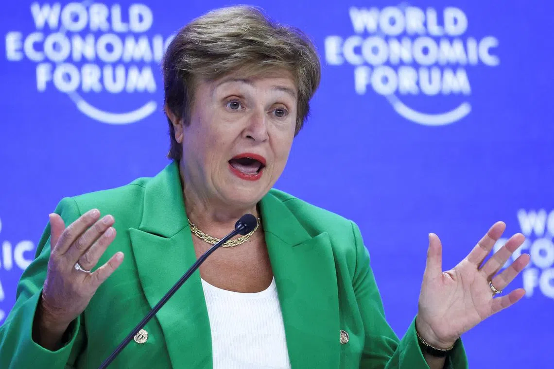The longer the uncertainty persists about Trump’s approach to tariff policy, the greater the risk to the outlook, International Monetary Fund managing director Kristalina Georgieva said.