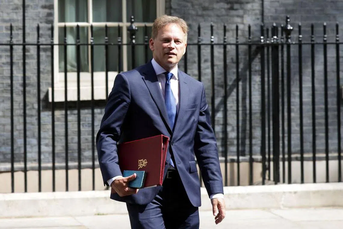 British Secretary of State for Energy Security and Net Zero Grant Shapps walks on Downing Street on the day of the last cabinet meeting before the summer recess, in London, Britain, July 18, 2023. REUTERS/Anna Gordon/File Photo