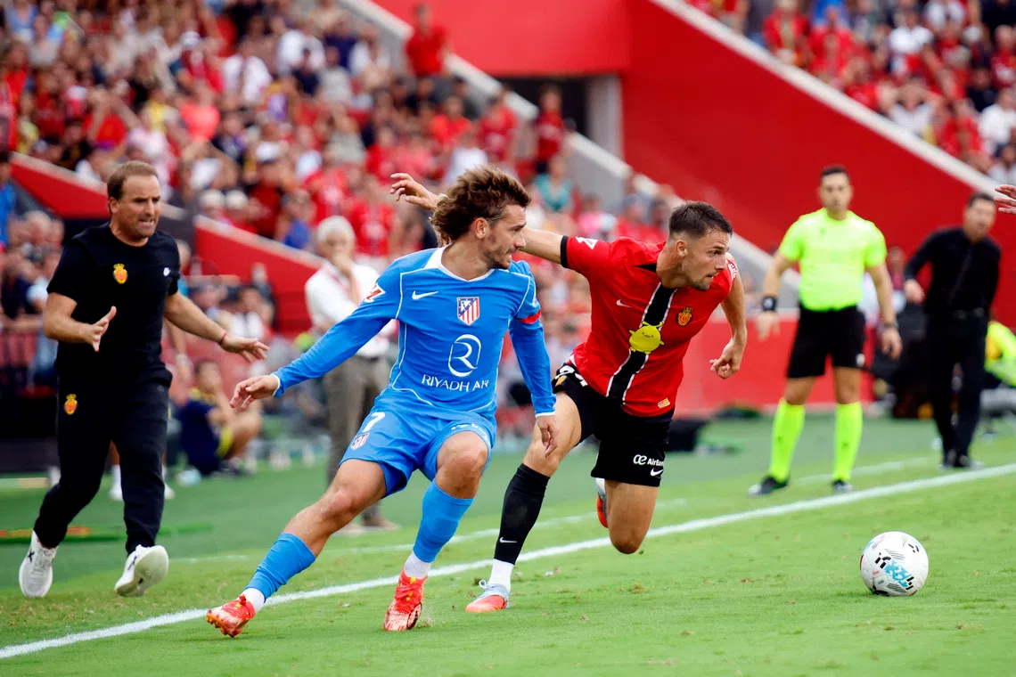 Mallorca hold 10-man Atletico to 1-1 draw | The Straits Times