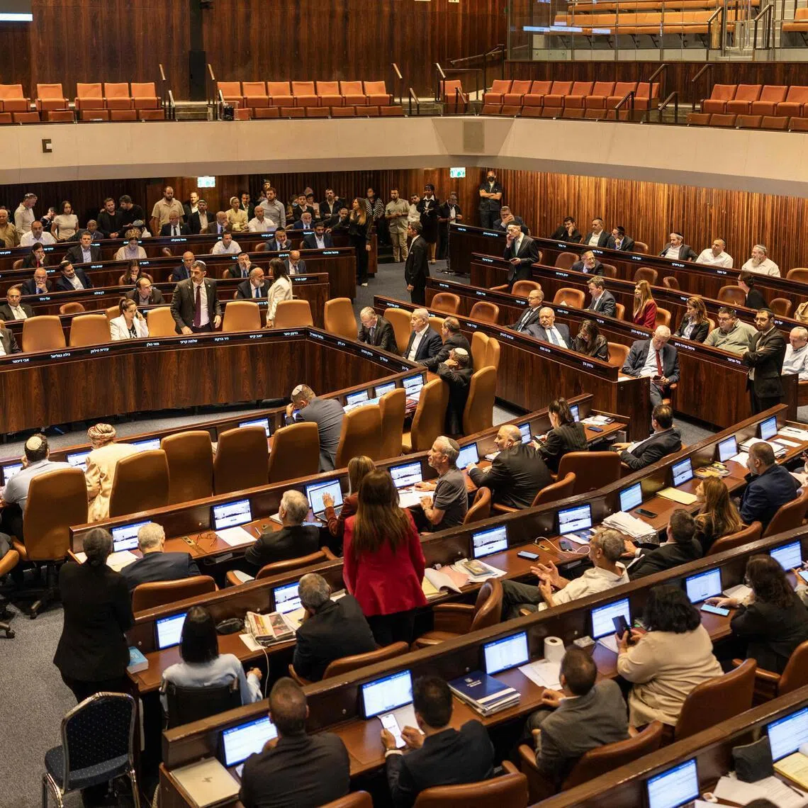Members of the Knesset attend a session of the Israeli Parliament in Jerusalem on July 16.
