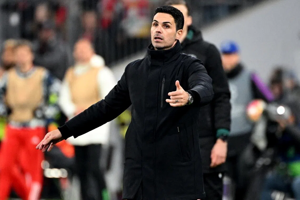 Soccer Football - Champions League - Quarter Final - Second Leg - Bayern Munich v Arsenal - Allianz Arena, Munich, Germany - April 17, 2024 Arsenal manager Mikel Arteta REUTERS/Angelika Warmuth