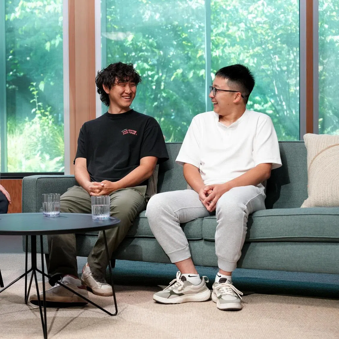 (From left) Meta CEO Mark Zuckerberg with Meta's chief AI officer Alexandr Wang and new hire Shengjia Zhao, chief scientist of Meta's Superintelligence Labs.