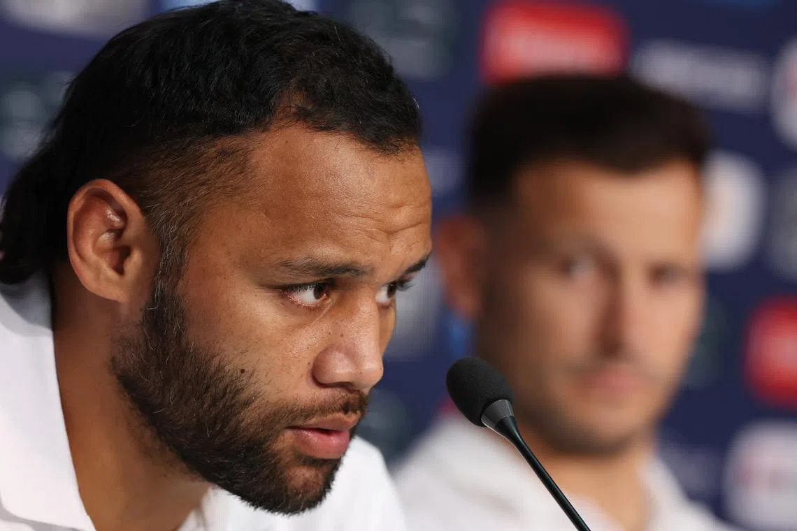 FILE PHOTO: Rugby Union - Rugby World Cup 2023 - England Press Conference - Stade Pierre-Mauroy, Lille, France - September 22, 2023  England's Billy Vunipola during the press conference REUTERS/Stephanie Lecoc/FILE PHOTO