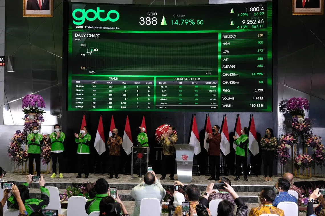 GoTo, which went public in April 2022 with a US$1.1 billion stock sale, is among the Indonesian unicorns that have had to cut jobs.