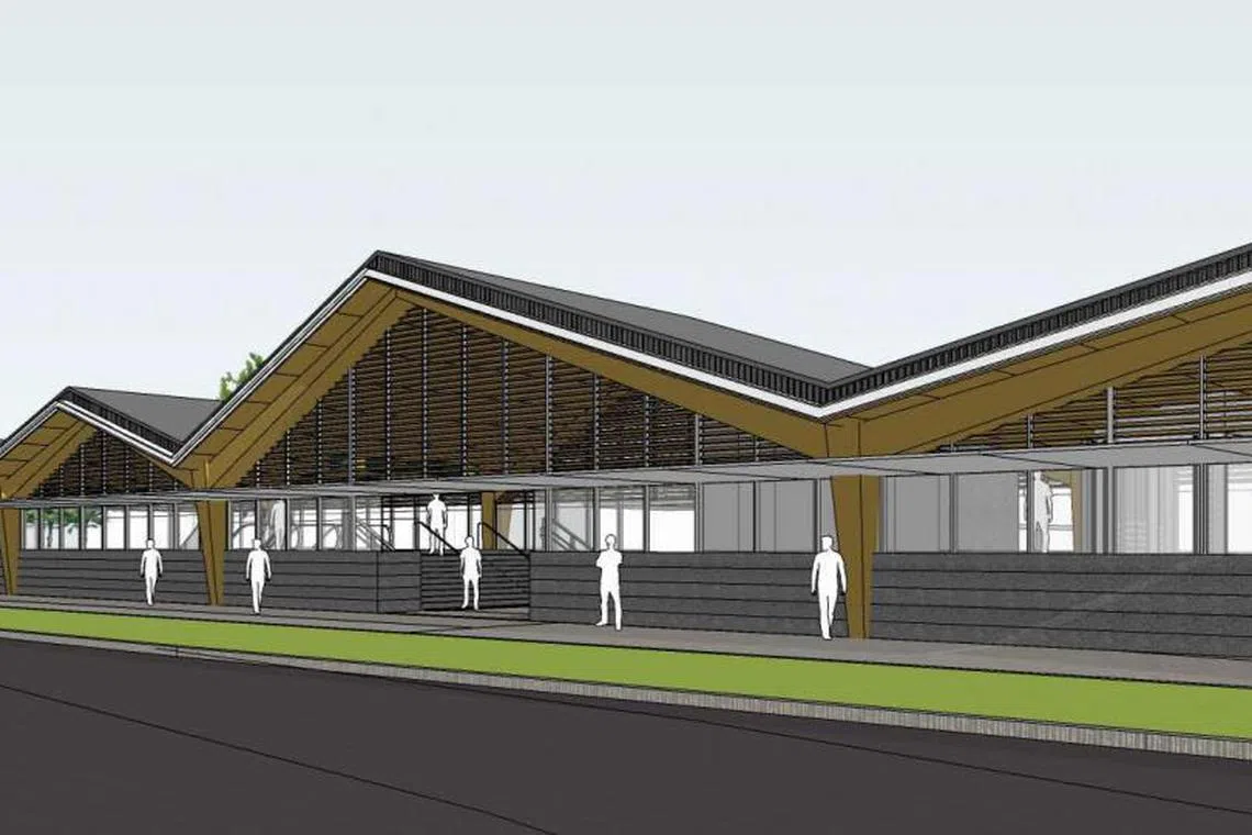 An artist's impression of the future West Coast station on the Cross Island Line.