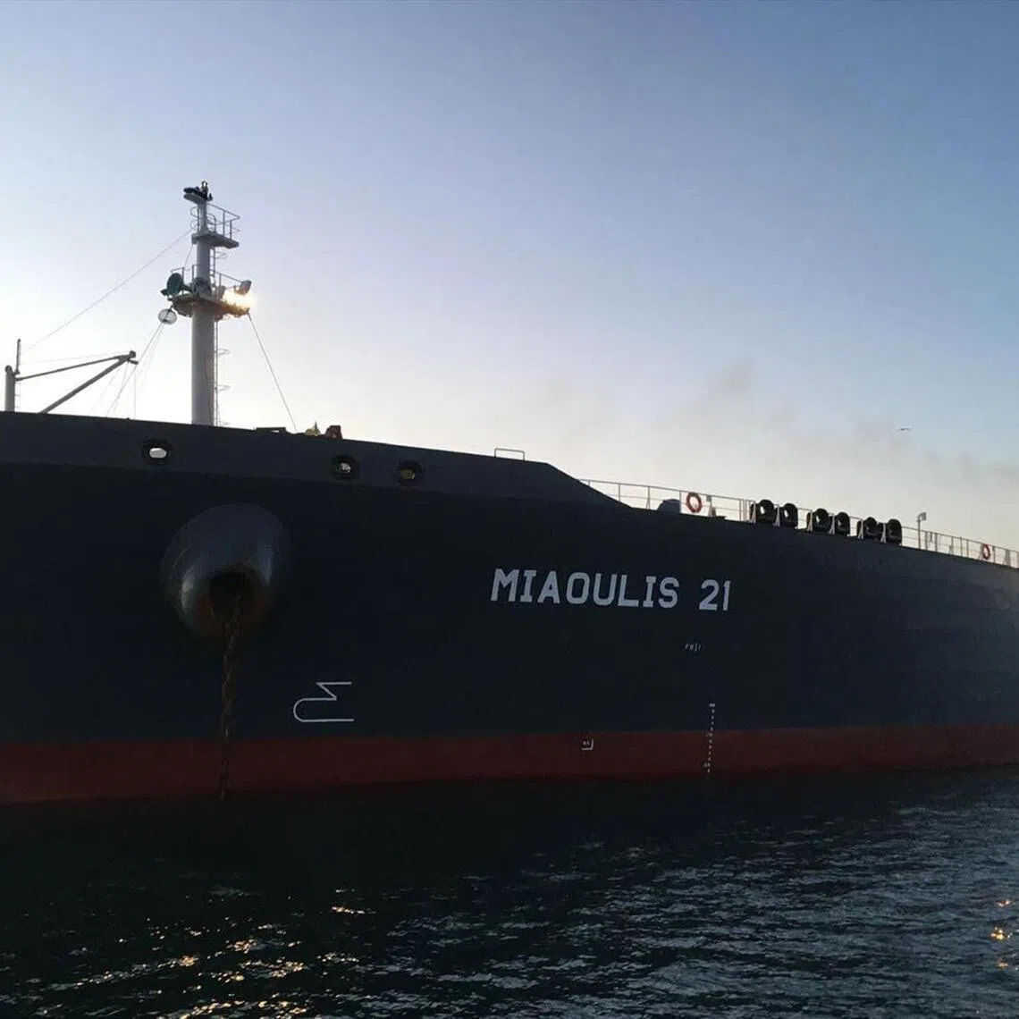 The Greece-flagged Miaoulis 21 oil tanker took more than four months to reach Singapore to discharge its cargo.
