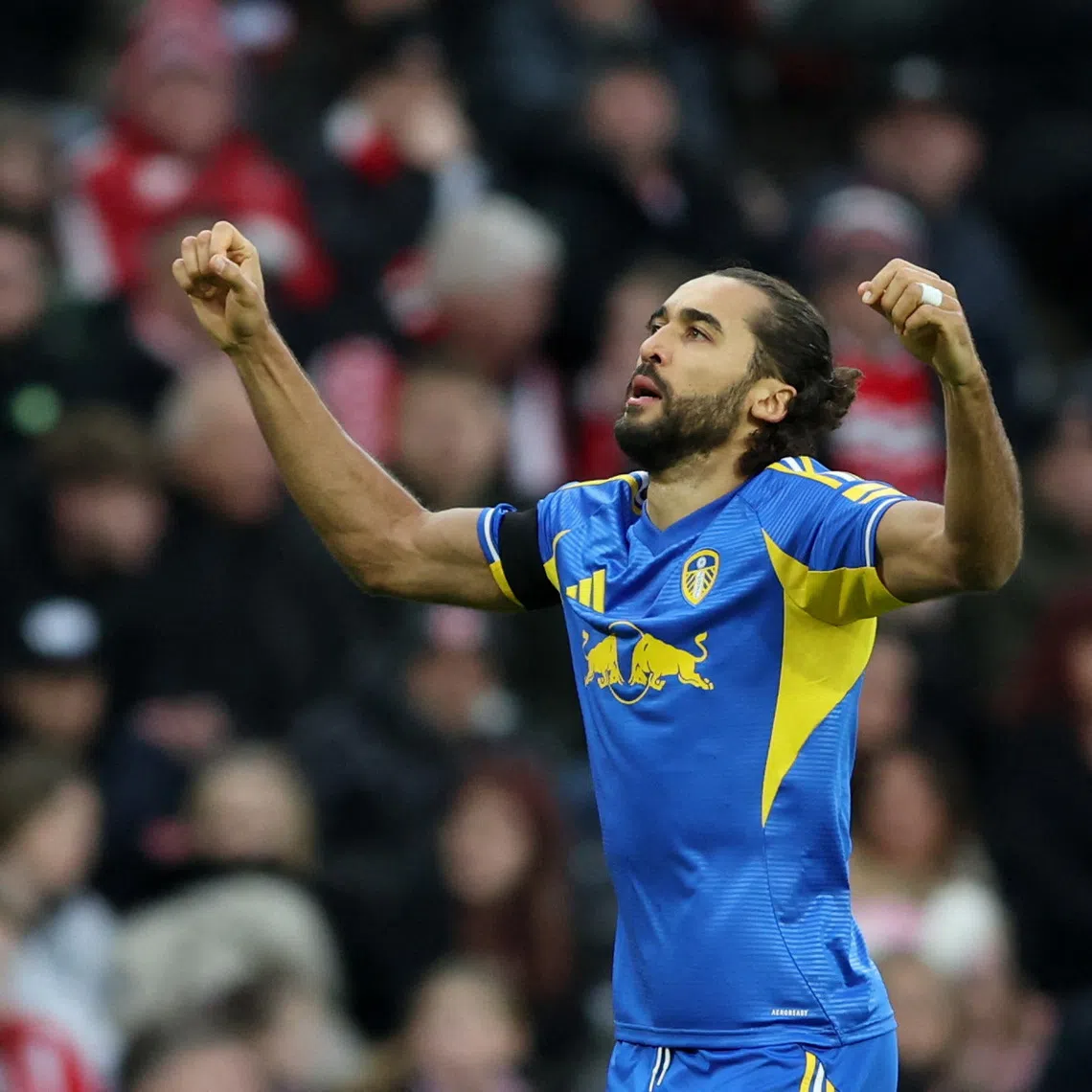 Soccer Football - Premier League - Sunderland v Leeds United - Stadium of Light, Sunderland, Britain - December 28, 2025 Leeds United's Dominic Calvert-Lewin celebrates scoring their first goal REUTERS/Scott Heppell