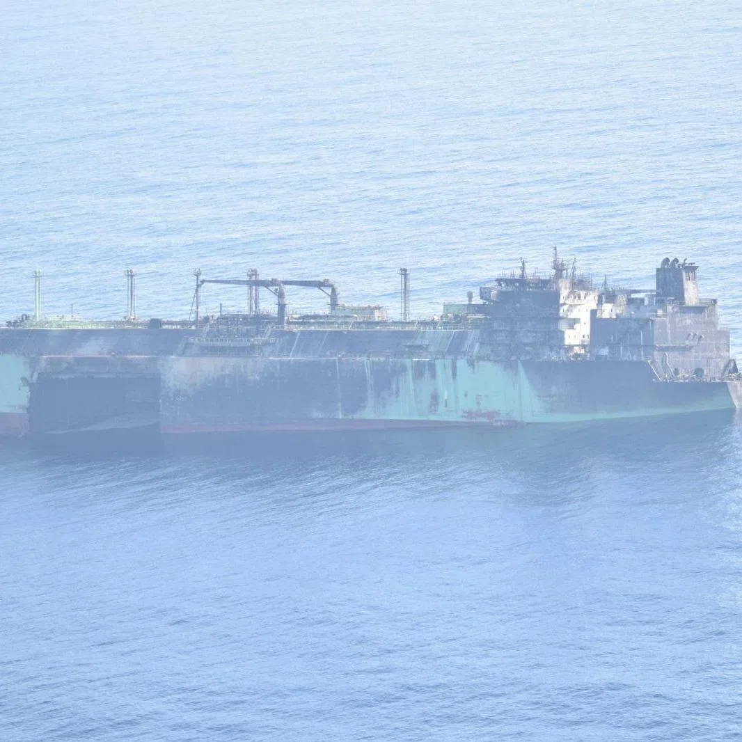 A Russian LNG tanker, Arctic Metagaz, damaged earlier this month and currently adrift without crew, floats in international waters in the Mediterranean Sea between Malta and the Italian islands of Lampedusa and Linosa, in this handout picture released on March 13, 2026. Marina Militare/Handout via REUTERS