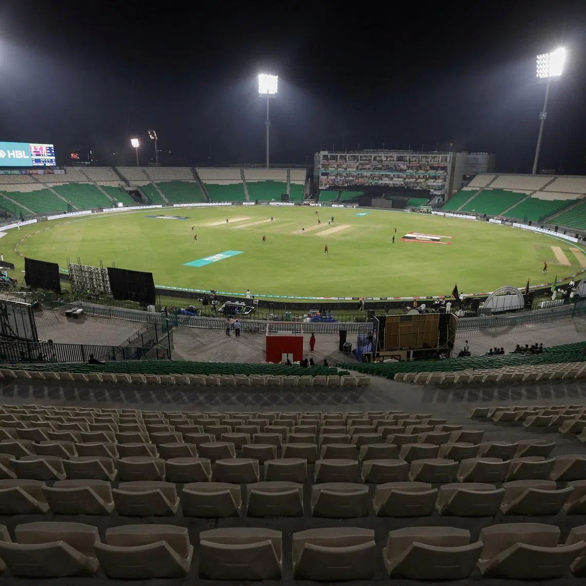 FILE PHOTO: A view of Gaddafi Stadium in Lahore, Pakistan, March 26, 2026. REUTERS/Mohsin Raza/File Photo