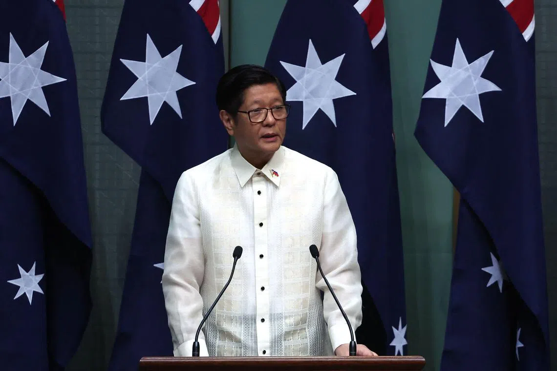 Mr Marcos is in Australia on an official visit. 