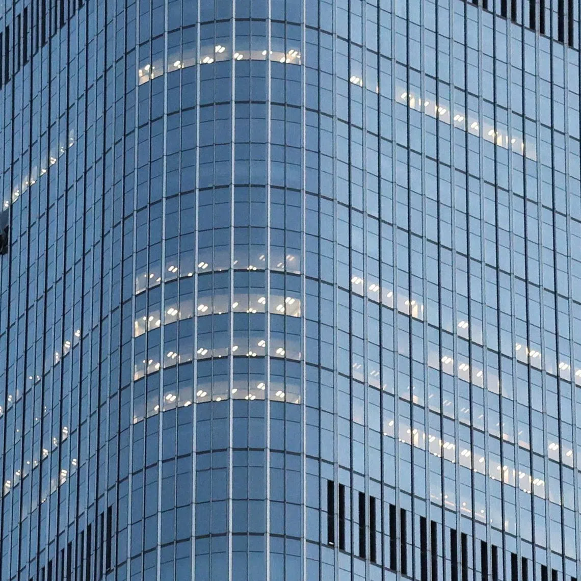 The damaged exterior of CITIC Tower, also known as China Zun, in Beijing, China, on June 26, 2026.